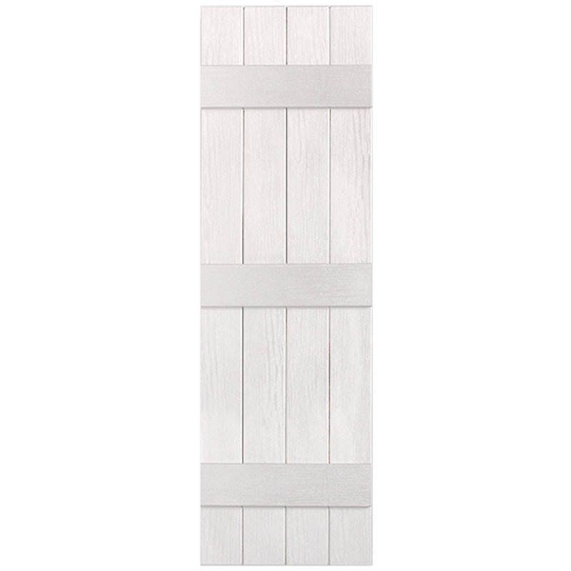 Alpha Shutters Three Batten Four Board Closed Vinyl Shutters Pair